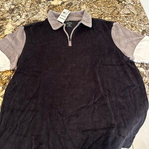 Men’s short sleeve velour polo -NWT